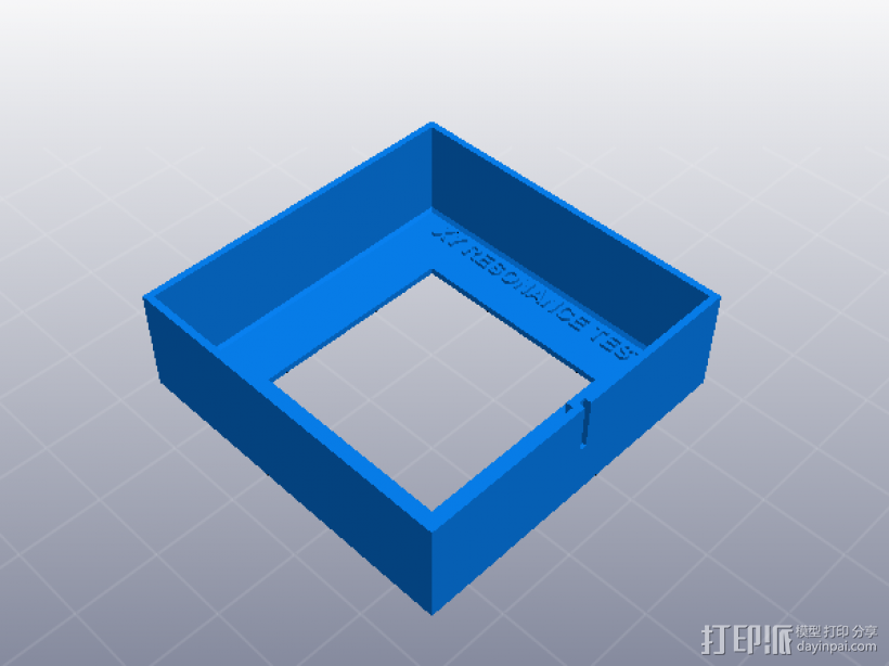 3D打印机性能测试 XY轴机械谐振测试 3D打印模型渲染图