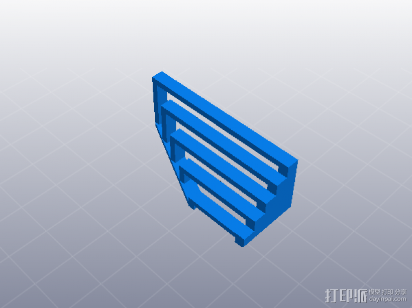 3D打印机性能测试  桥接表现测试 3D打印模型渲染图