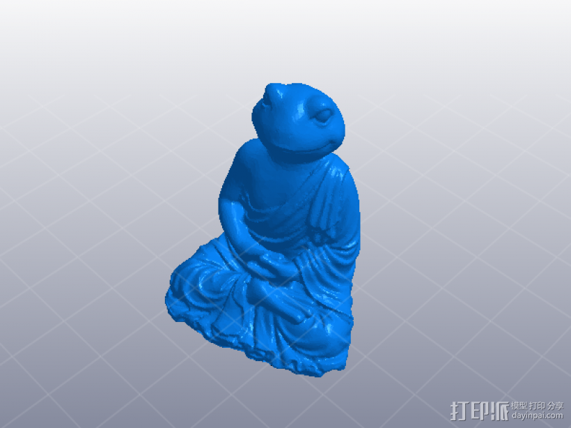 坐姿青蛙佛象 3D打印模型渲染图
