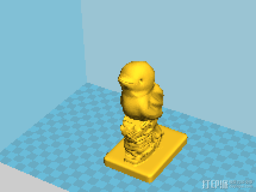 黄小鸡 3D打印模型渲染图