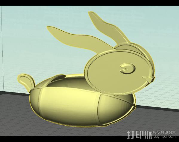兔子灯 3D打印模型渲染图