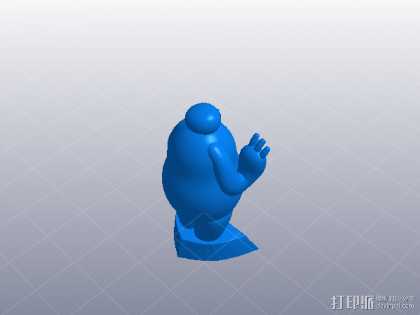 超能陆战队大白胖子 3D打印模型渲染图