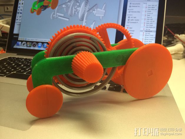 迴力車 3D打印模型渲染图