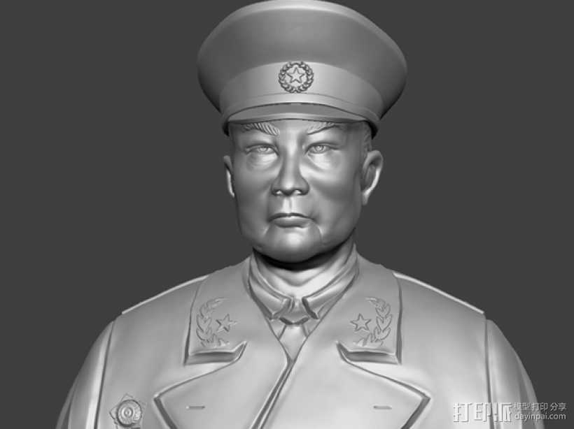十大元帅 之 叶剑英 半身雕塑 3D打印模型渲染图