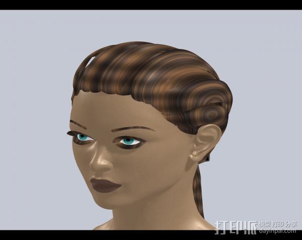 美女头部 3D打印模型渲染图