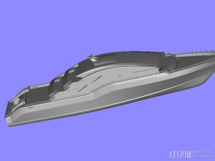 游艇 3D打印模型渲染图