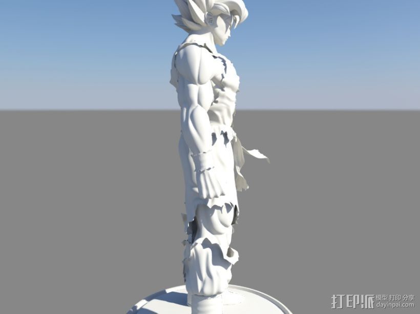 七龙珠-孙悟空 3D打印模型渲染图