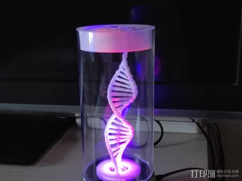 DNA 模型旋转变色灯 3D打印模型渲染图