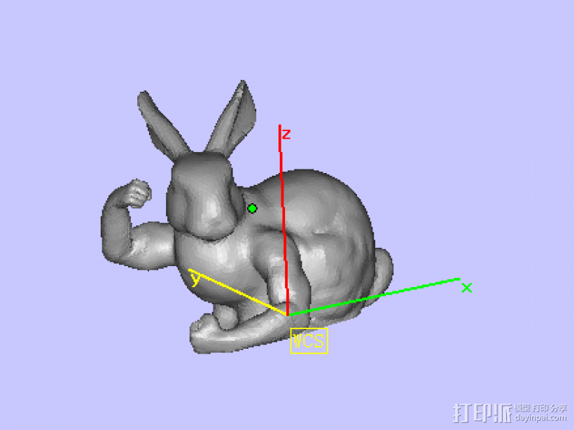 小兔子 3D打印模型渲染图