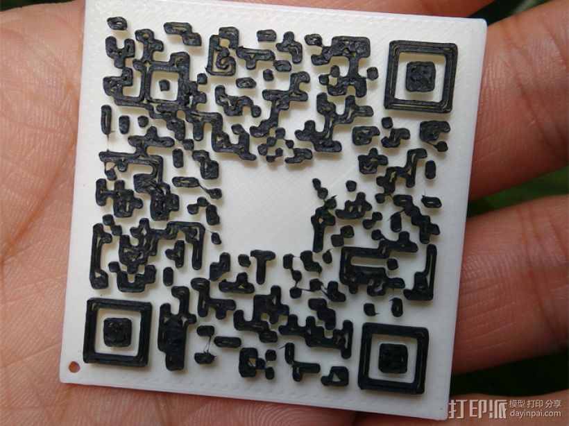 3d打印二维码名片，将二维码装入口袋 3D打印模型渲染图