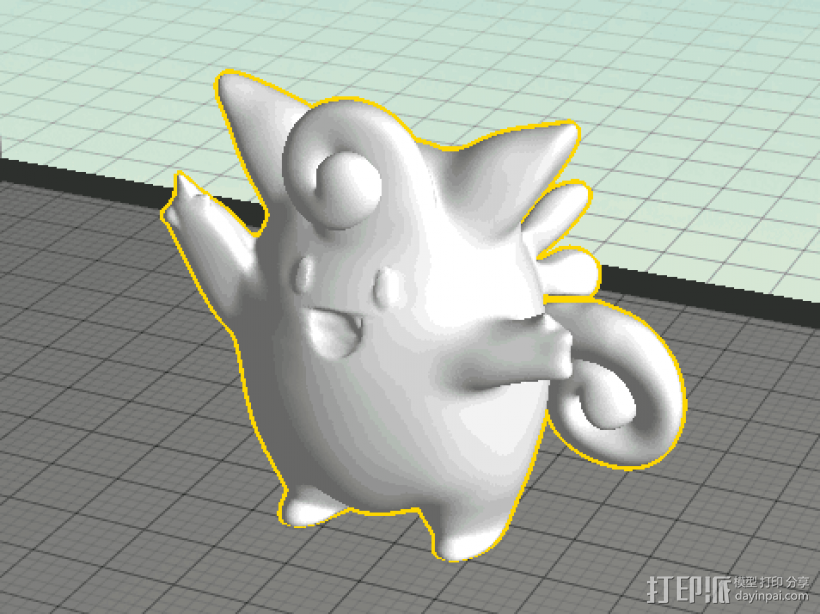 口袋妖怪 3D打印模型渲染图