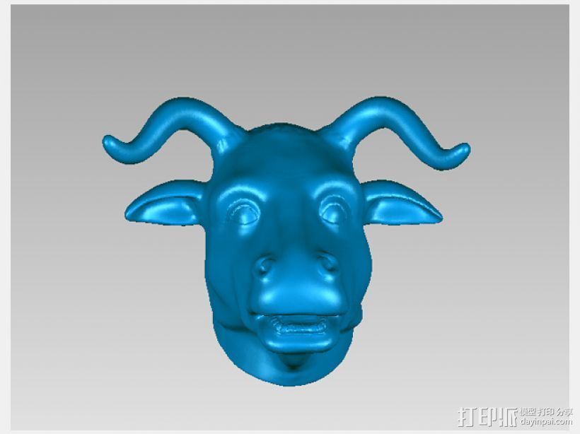 十二兽首-牛 3D打印模型渲染图