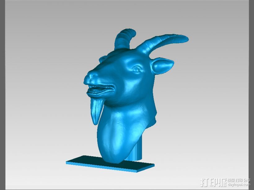 十二兽首-羊 3D打印模型渲染图