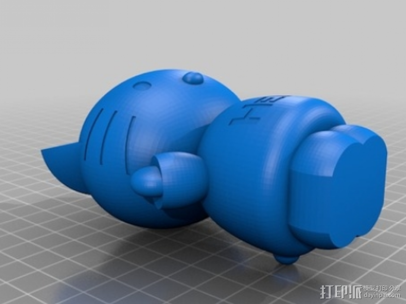 Hello Kitty 3D打印模型渲染图
