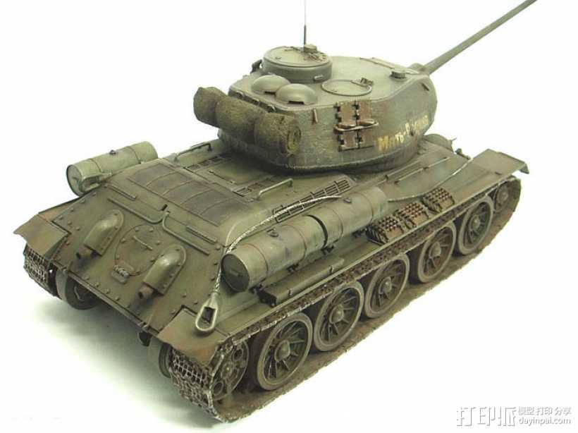 T-34坦克模型-二战坦克-曾经的陆战之王 3D打印模型渲染图