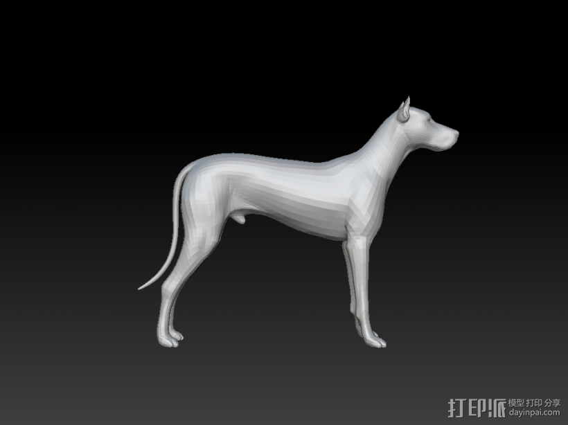 杜宾犬 3D打印模型渲染图