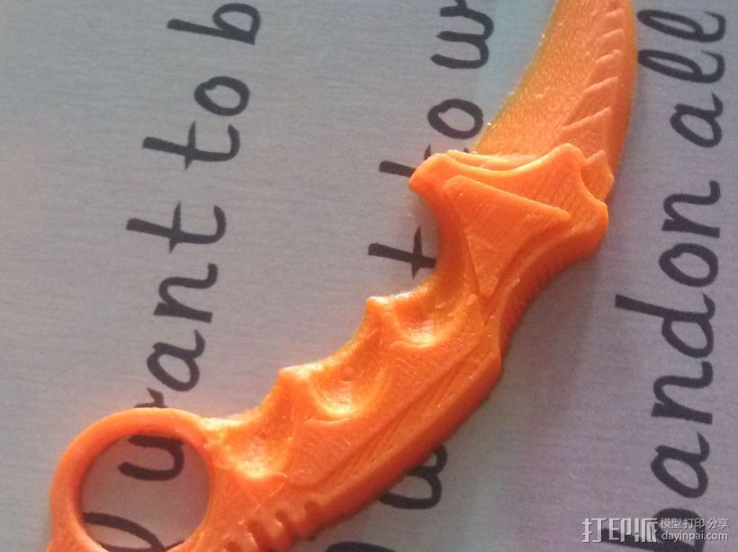 反恐精英刀爪 3D打印模型渲染图