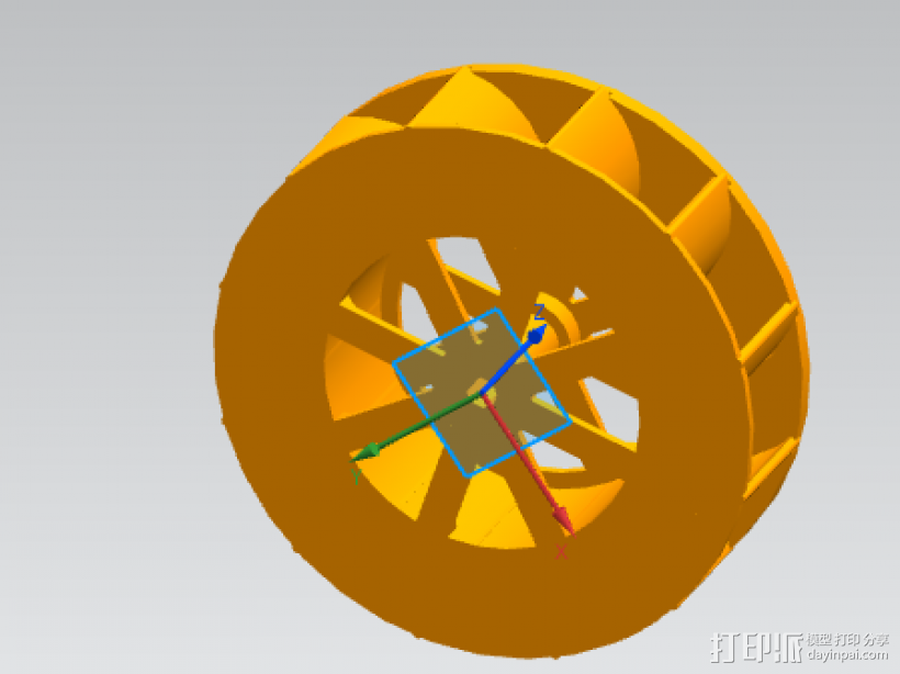 活动的轮轴 3D打印模型渲染图