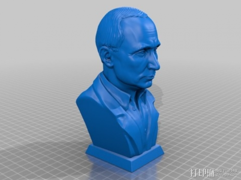 普京 3D打印模型渲染图