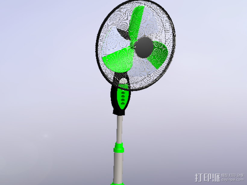 电风扇 3D打印模型渲染图