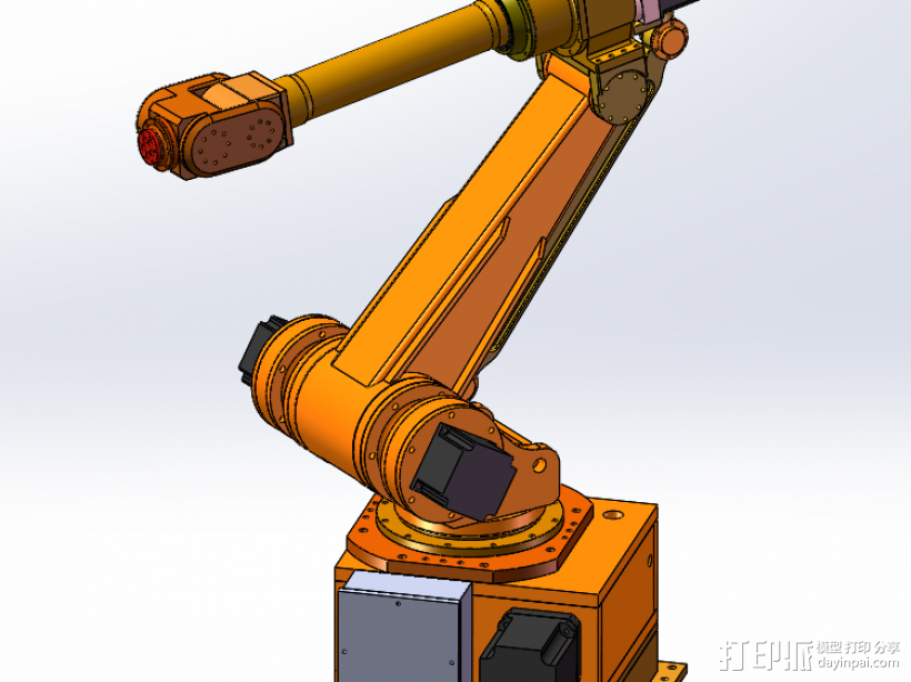 機(jī)械手臂 3D打印模型渲染圖