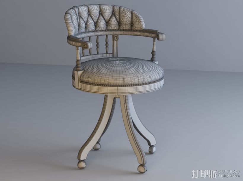 角椅 3D打印模型渲染图
