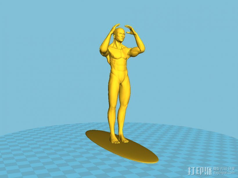 神奇四侠银 3D打印模型渲染图