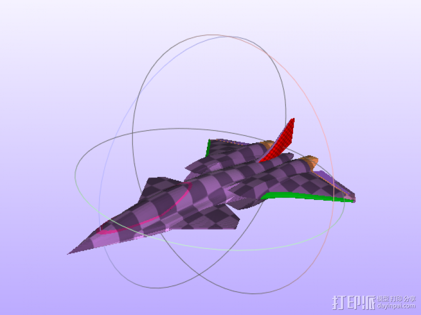 飞机 3D打印模型渲染图
