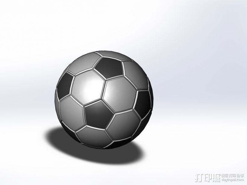 足球 3D打印模型渲染图