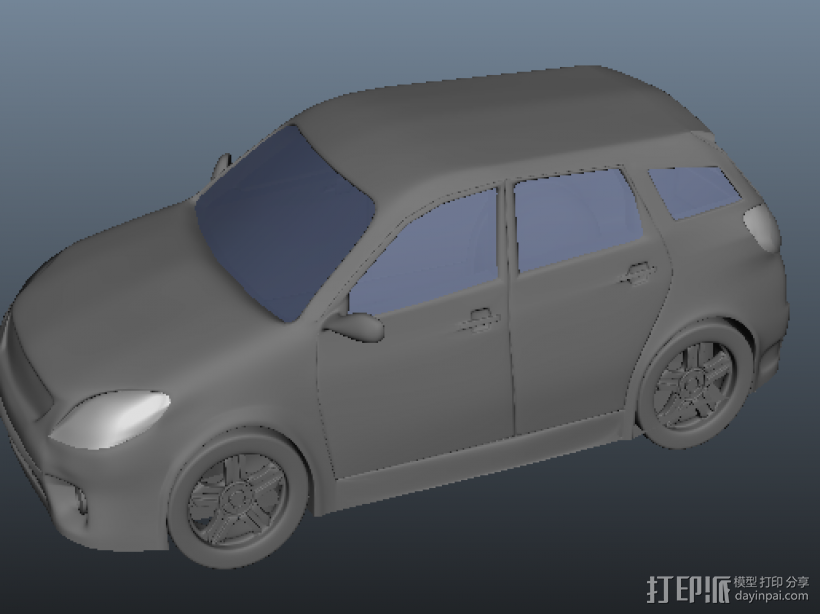 小车模型，SUV 3D打印模型渲染图