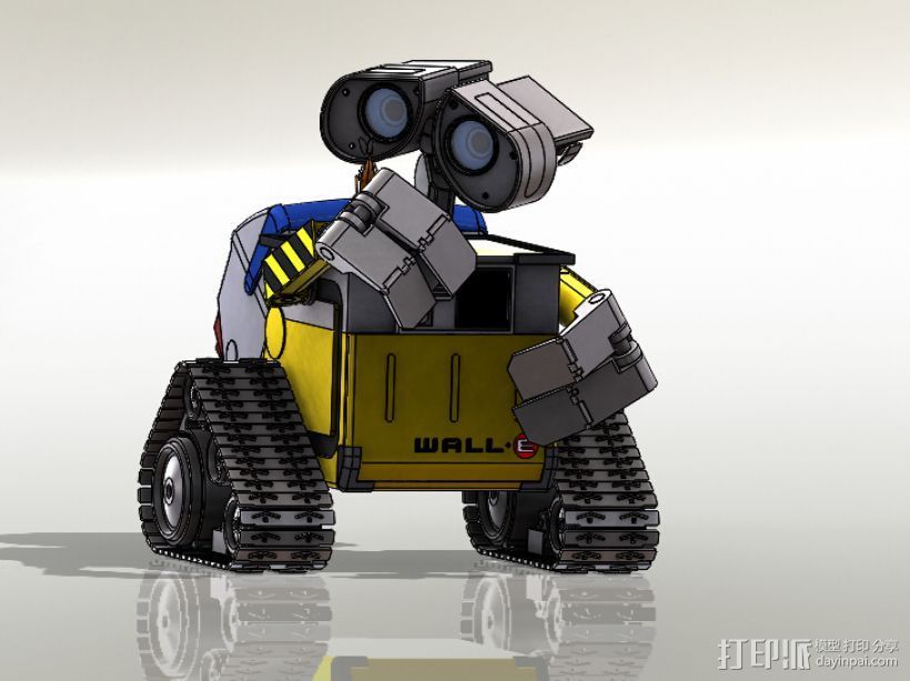 机器人伊瓦（E Wall） 3D打印模型渲染图