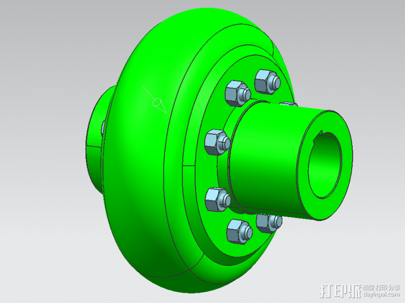 轮子 3D打印模型渲染图