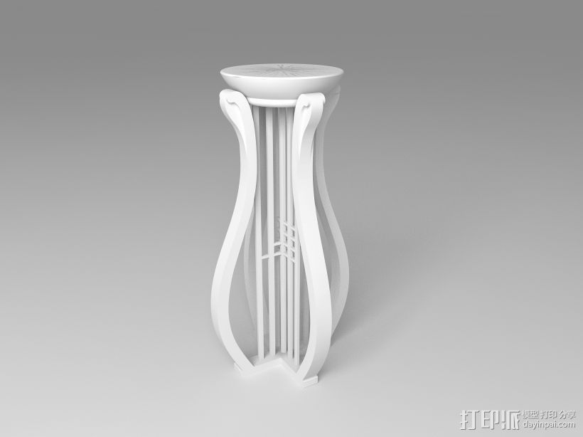 中式家具3d模型——花架 3D打印模型渲染图