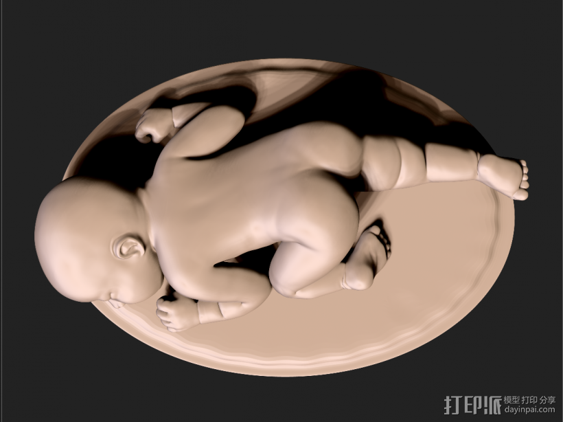 做测试的宝宝 3D打印模型渲染图