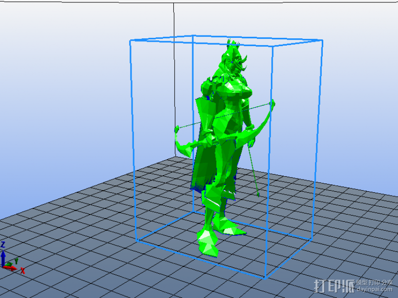 寒冰射手 3D打印模型渲染图