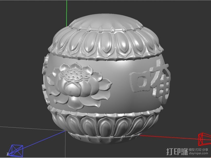 佛教手串 3D打印模型渲染图