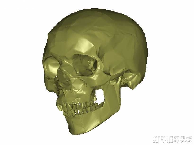 枯镂人头 3D打印模型渲染图
