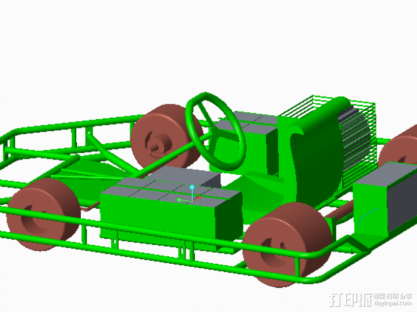 卡丁車 3D打印模型渲染圖