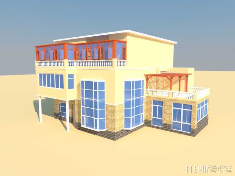 别墅，阳光房模型 3D打印模型渲染图