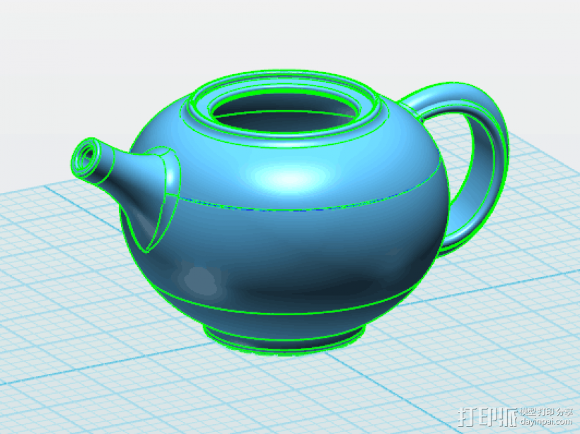 茶壶 3D打印模型渲染图