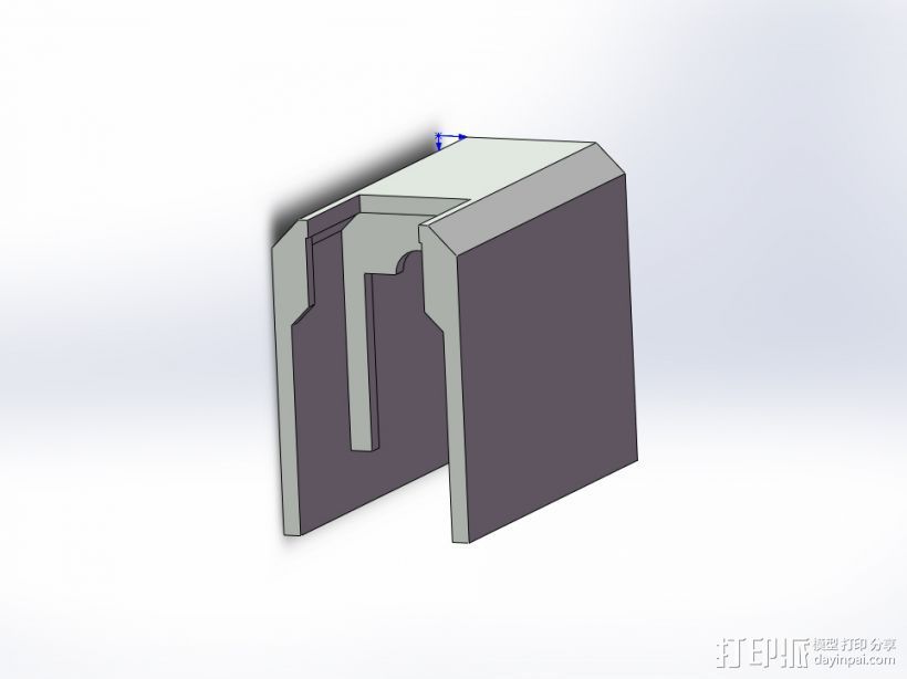 塑钢窗限位块 3D打印模型渲染图