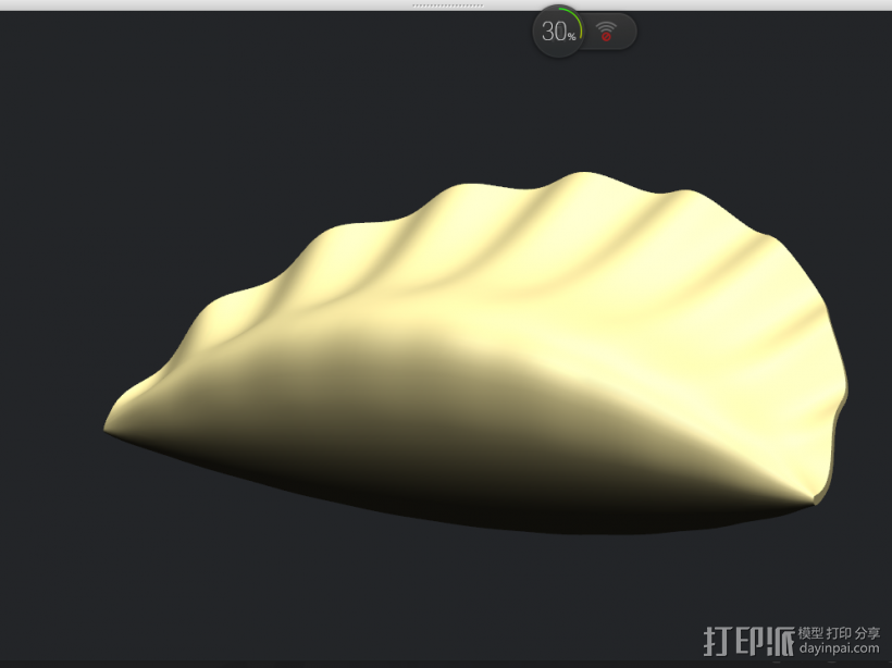 饺子 3D打印模型渲染图