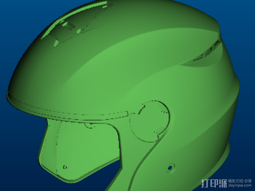 新款頭盔 半盔設(shè)計(jì) 3D打印模型渲染圖