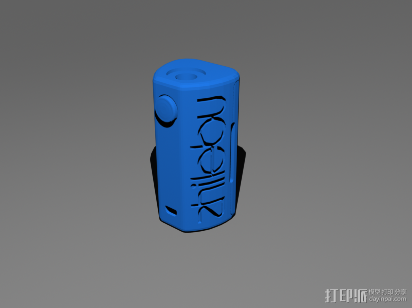 双电池电子烟电池盒 3D打印模型渲染图