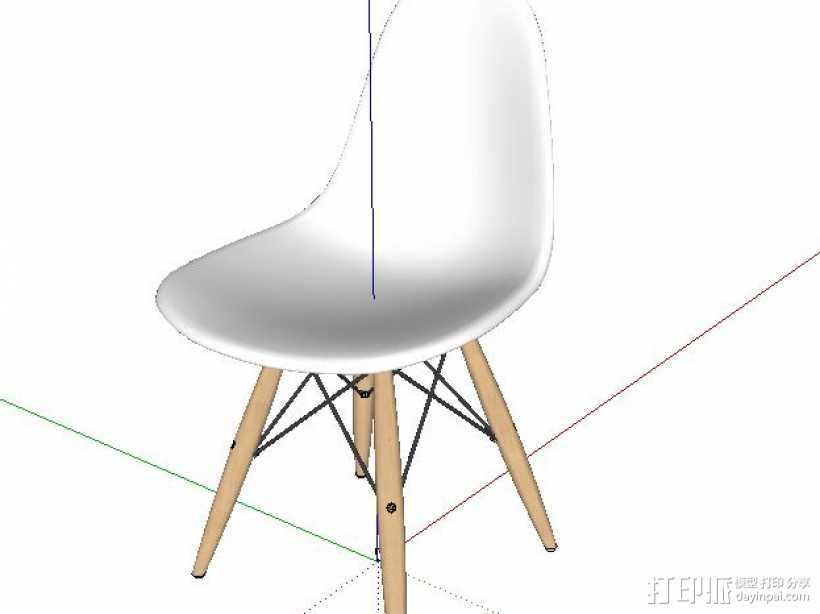 伊姆斯椅 3D打印模型渲染图