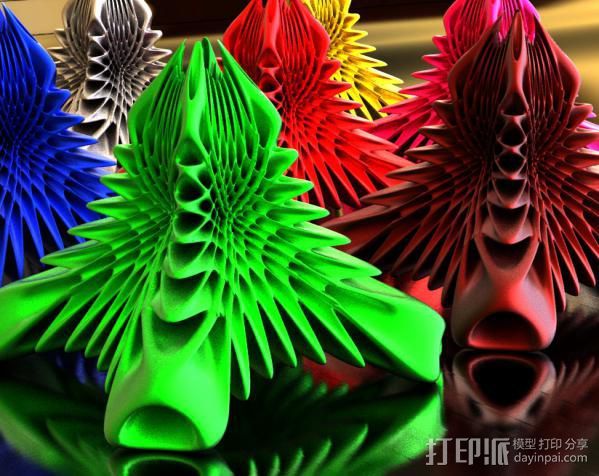 金字塔装饰品 3D打印模型渲染图