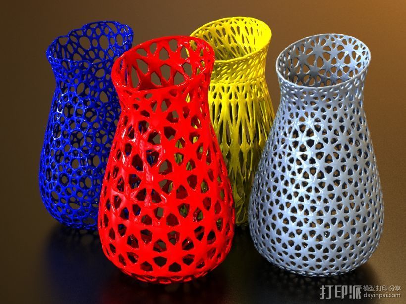 简约镂空篮 3D打印模型渲染图