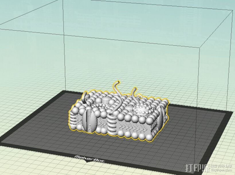 cell  膜模型 3D打印模型渲染圖