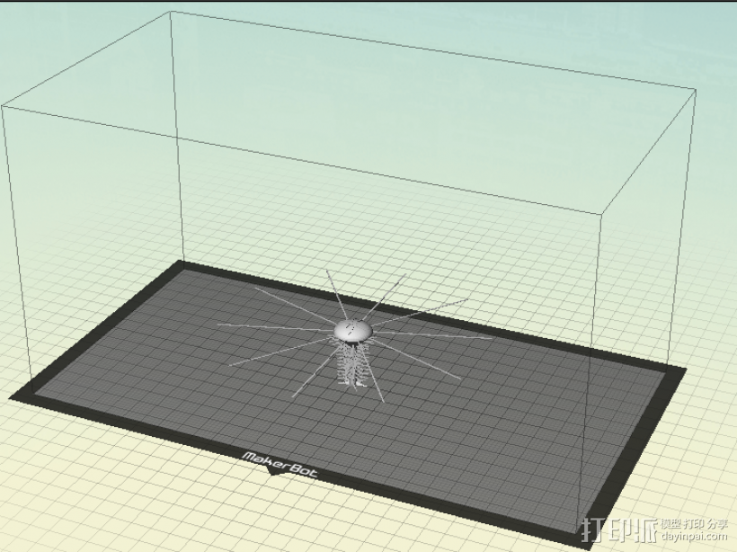 定制水母1.stl 3D打印模型渲染图