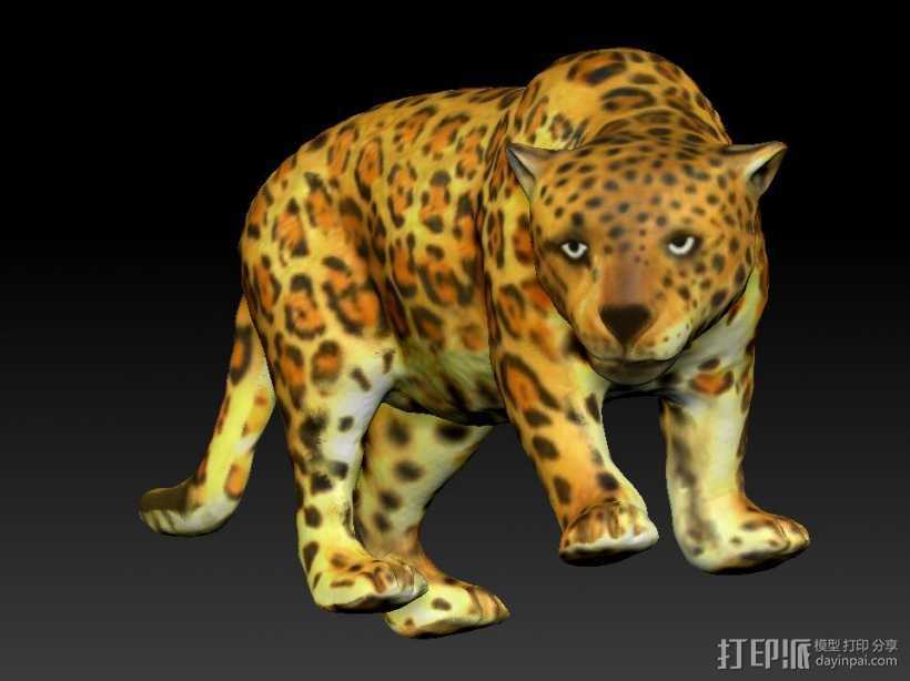 豹子 3D打印模型渲染图